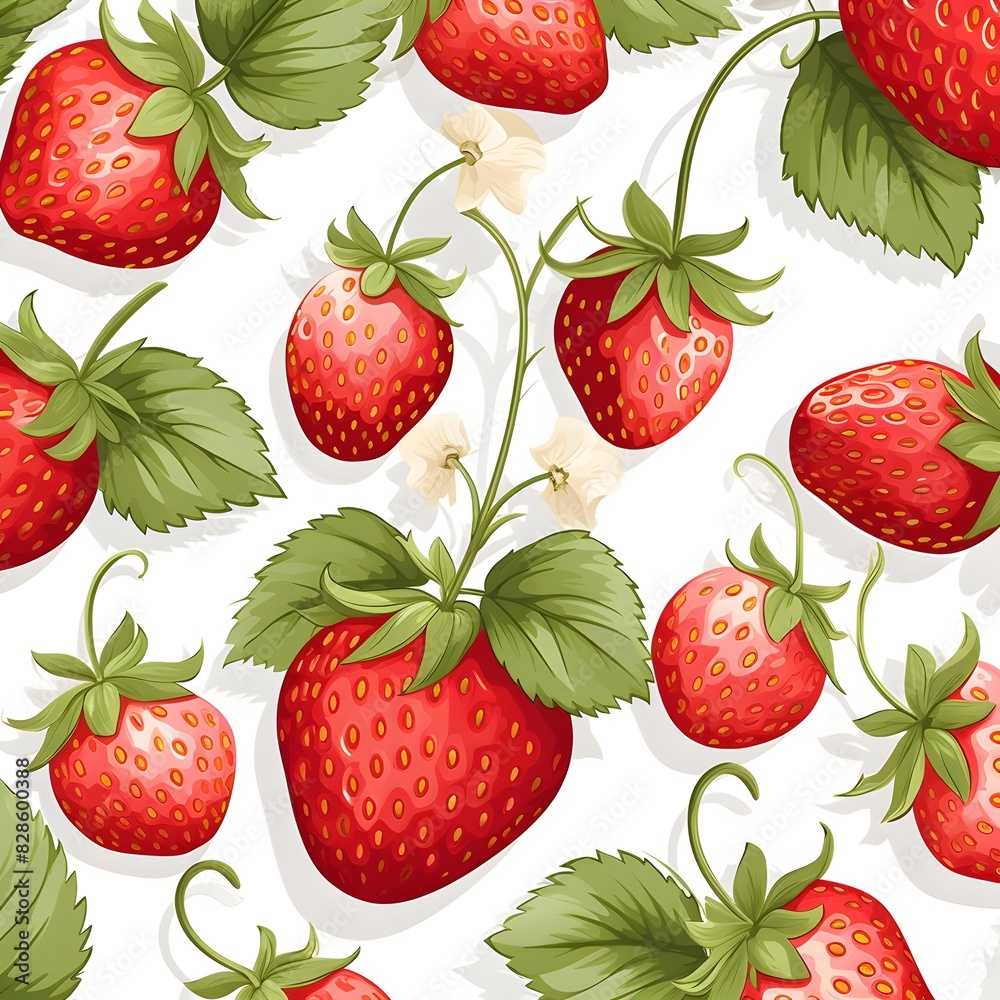 pattern with strawberries pattern with strawberries