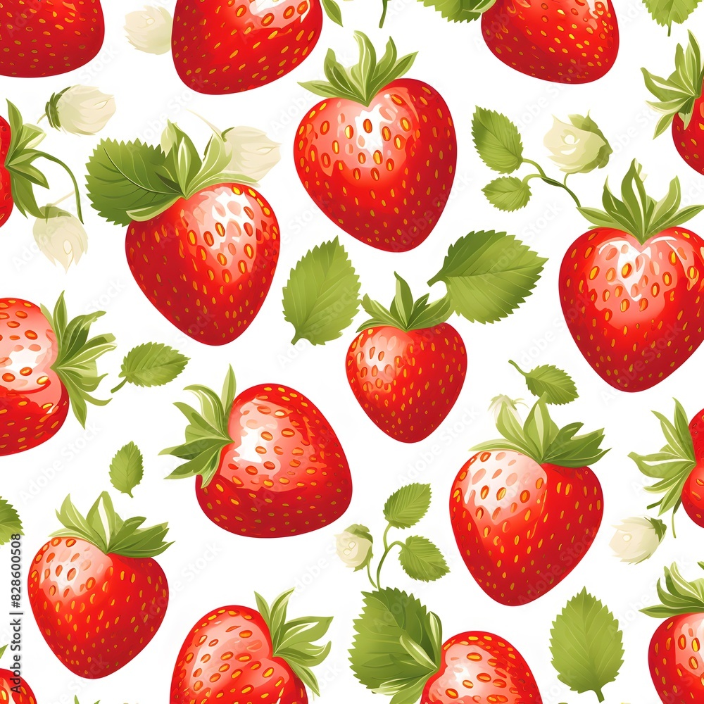 pattern with strawberries pattern with strawberries