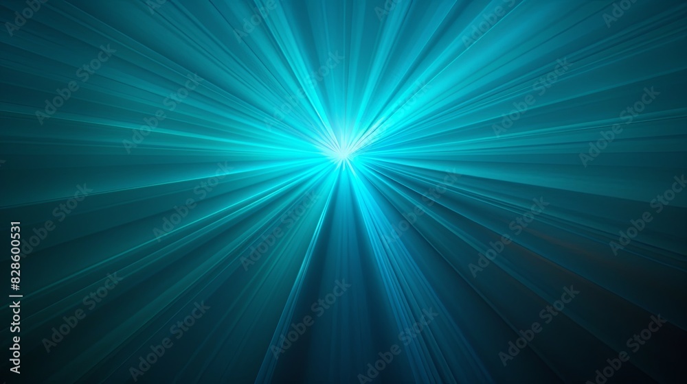 A stunning teal burst effect with radiant light rays emanating from the center