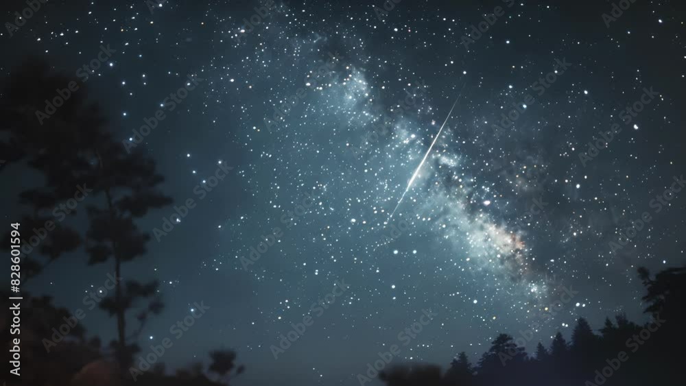 A meteor shower adds an extra touch of wonder to a clear starry night. A meteor shower adds an extra touch of wonder to a clear starry night.