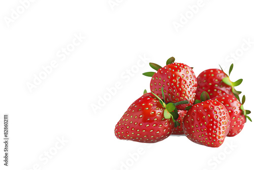 Wallpaper Mural Fresh juicy strawberries isolated on white background, perfect for food, fruit, and healthy lifestyle concepts. Torontodigital.ca