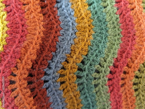 Pattern on a crochet blanket