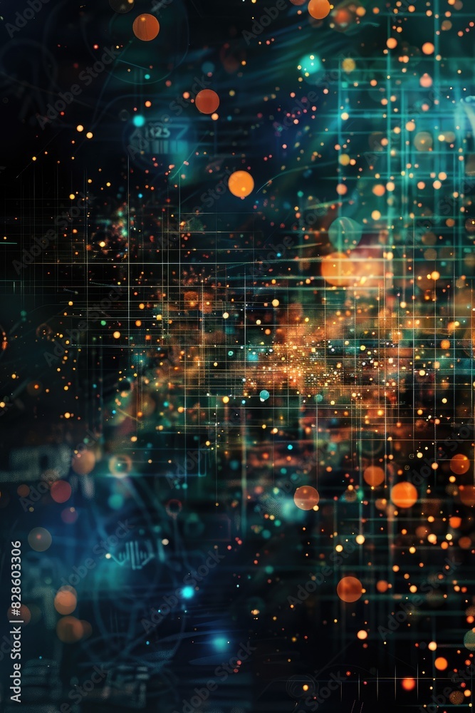 Fototapeta premium digital background ai technology computer technology