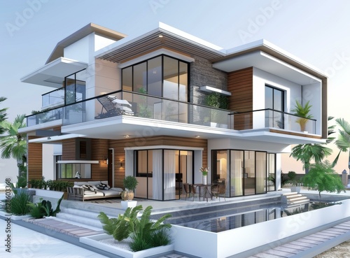 Modern minimalist villa © Adobe Contributor