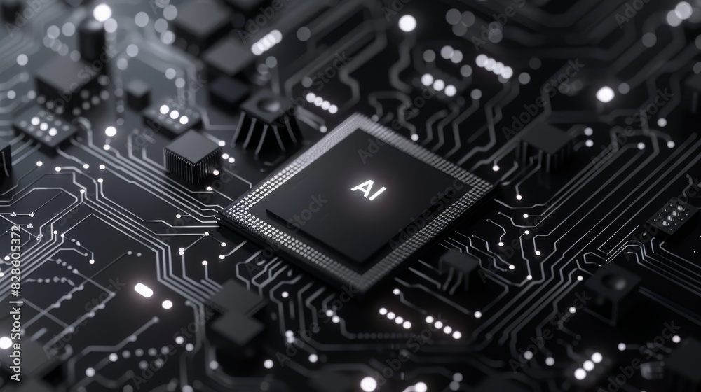 AI, Artificial Intelligence concept, 3d rendering, conceptual image. High quality photo