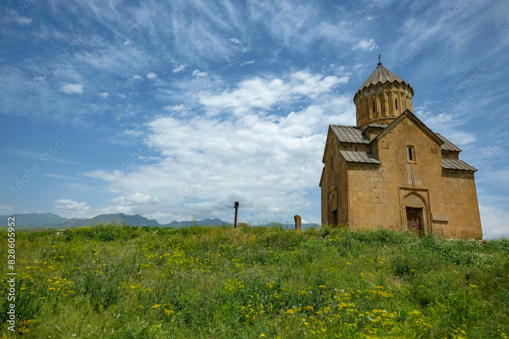 Holy Mother of God Church or Surb Astvatsatsin of Areni located near the Arpa River in Areni, Armenia.
