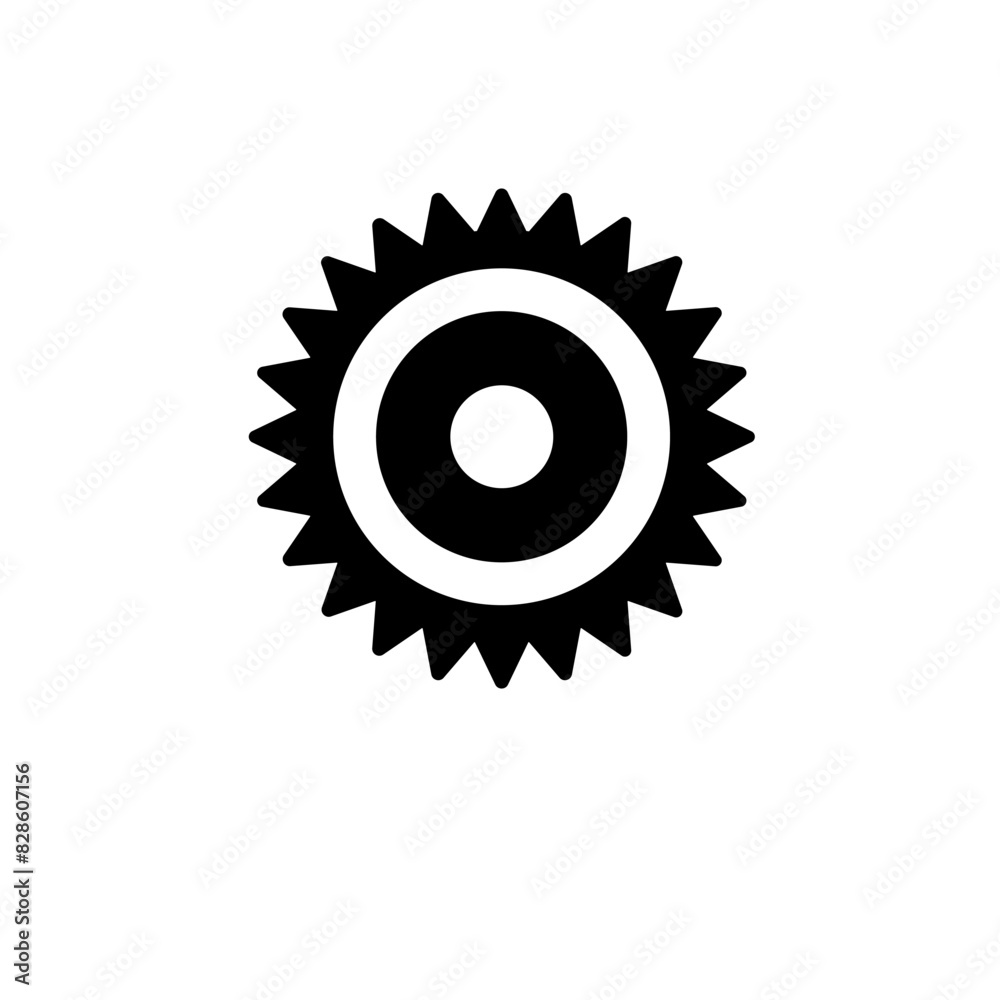 Cog, Gear Solid Flat Vector Icon Isolated on White Background. Cog, Gear Solid Flat Vector Icon Isolated on White Background.