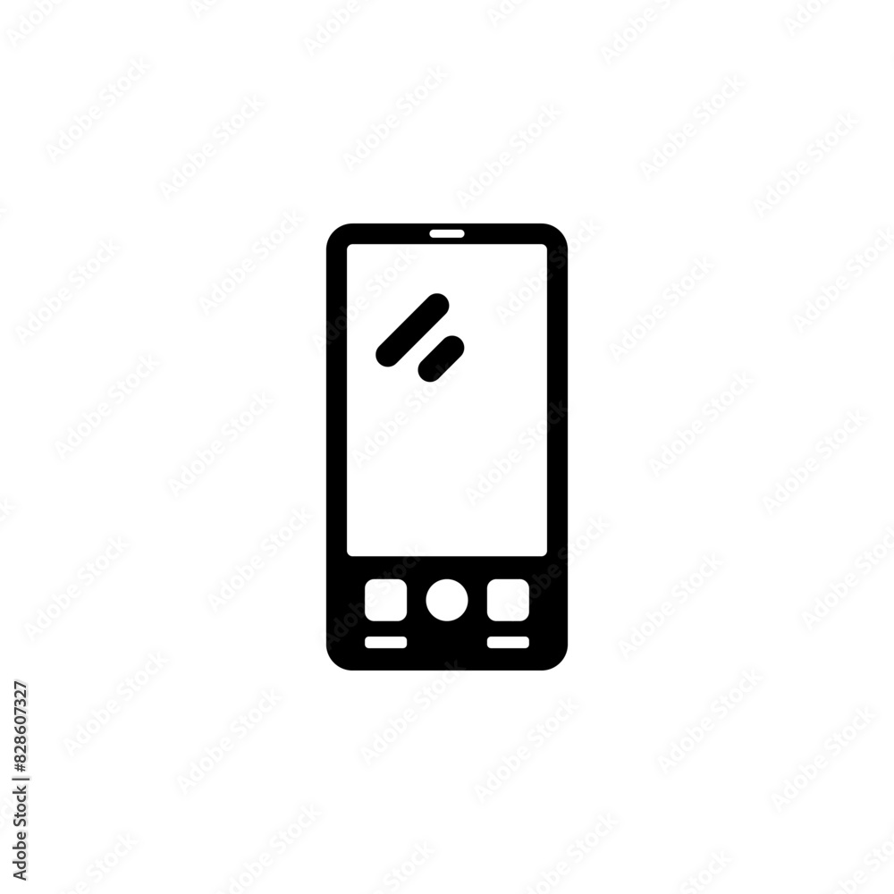 Smartphone, Cell Phone Solid Flat Vector Icon Isolated on White Background. Smartphone, Cell Phone Solid Flat Vector Icon Isolated on White Background.
