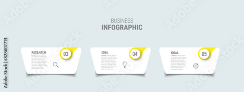 infographic template design icons 3 options or steps