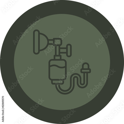 Anesthesia Line Green Circle Icon