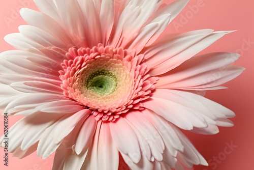 Macro Close-up of Pink Gerbera Flower Petals, Soft Gradient Colors, Detailed Texture, Botanical Photography, High Resolution, Nature Image, Floral Beauty