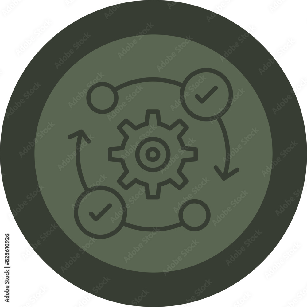 Reverse Engineering Line Green Circle Icon Reverse Engineering Line Green Circle Icon