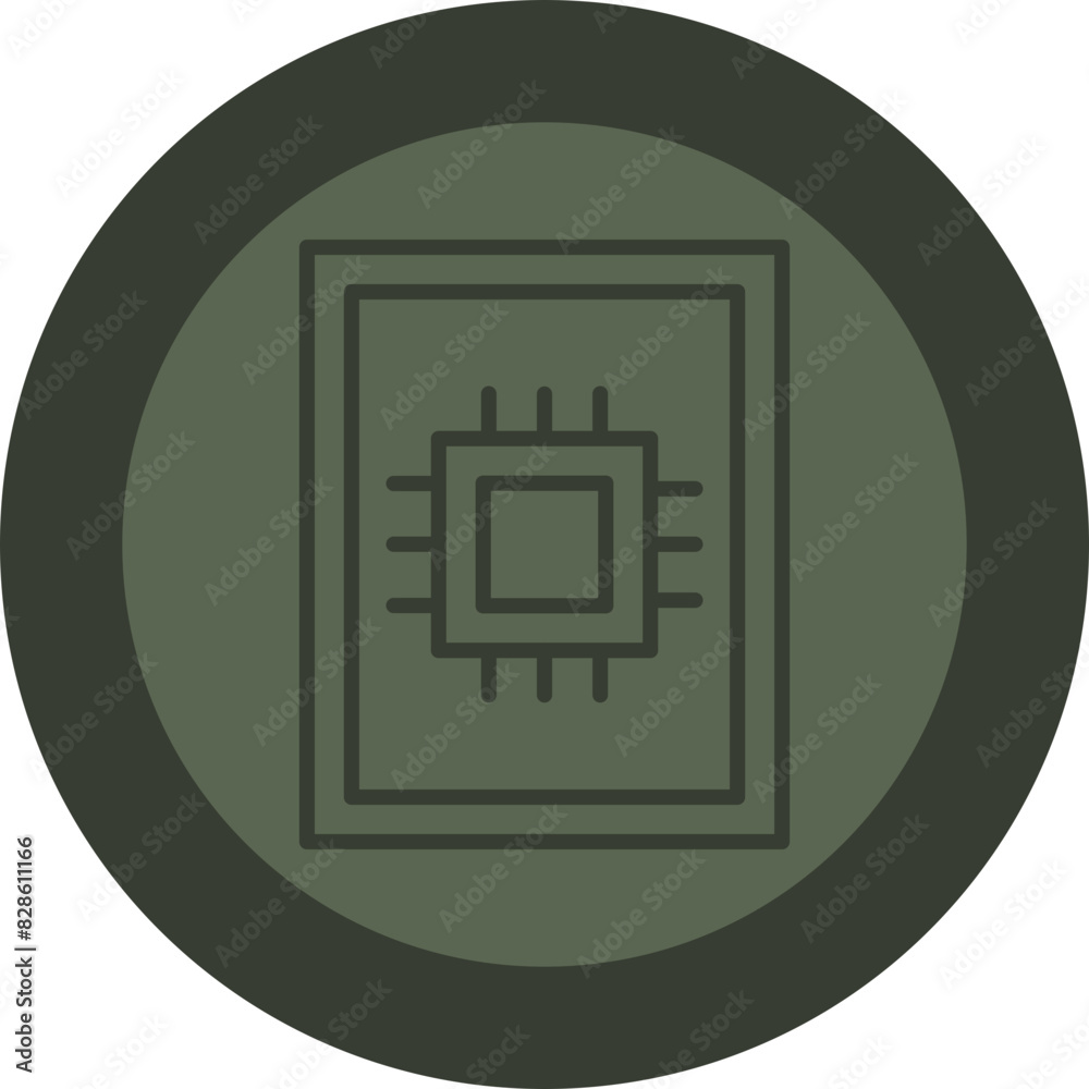 Data Interpretation Line Green Circle Icon Data Interpretation Line Green Circle Icon