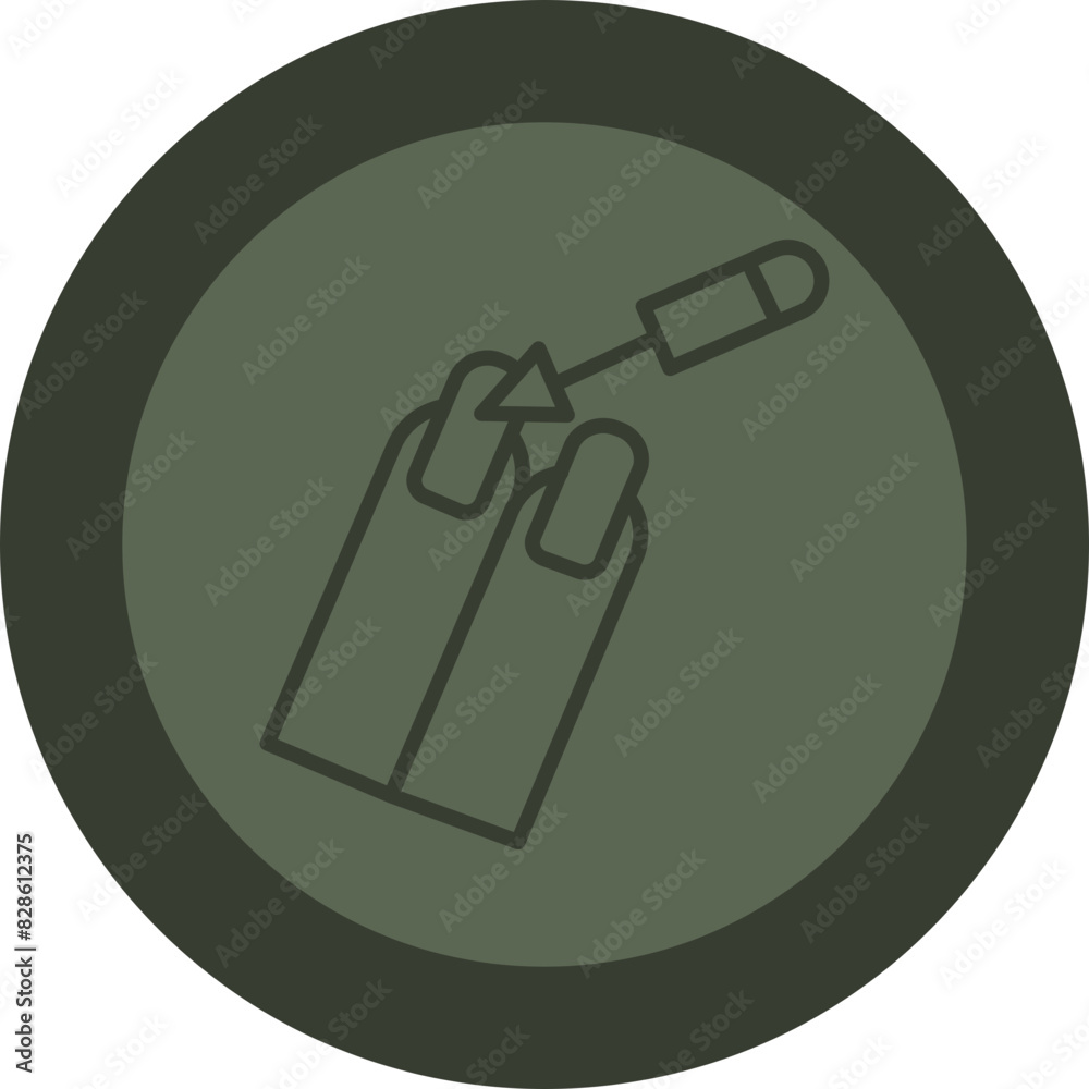Manicure Line Green Circle Icon Manicure Line Green Circle Icon