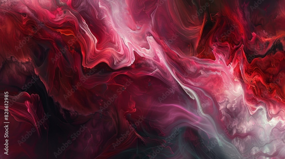 Experience the mesmerizing beauty of a high-resolution, photorealistic fluid abstract painting. Featuring flowing lines, organic forms, and a surreal atmosphere. Artistic inspiration.