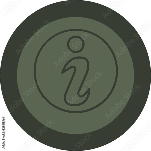 Information Line Green Circle Icon