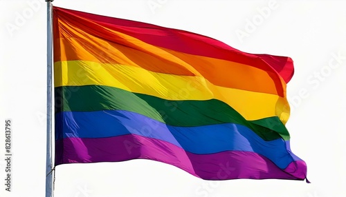 lgbt flag on white background, queer lgbtq pride month, parade, june 1