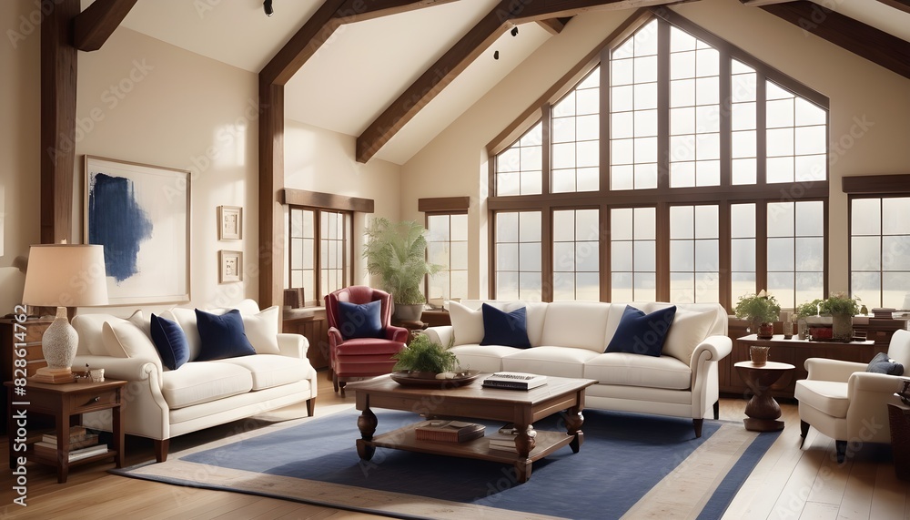 Fototapeta premium Photo interior modern design room 3D illustration