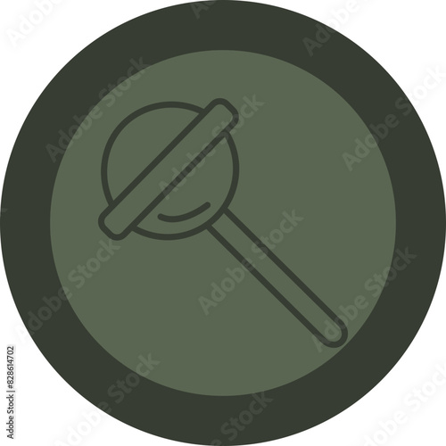 Lollipop Line Green Circle Icon