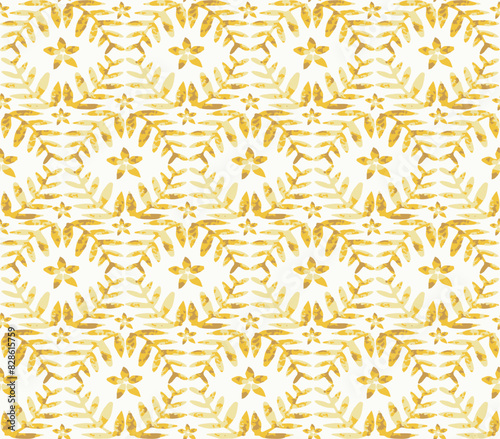 seamless pattern with yellow flowers