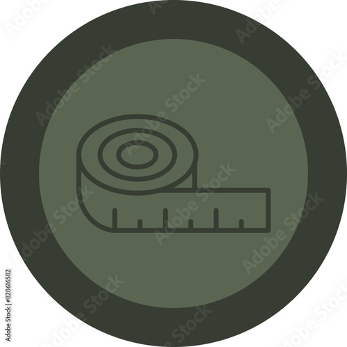 Measurement Line Green Circle Icon