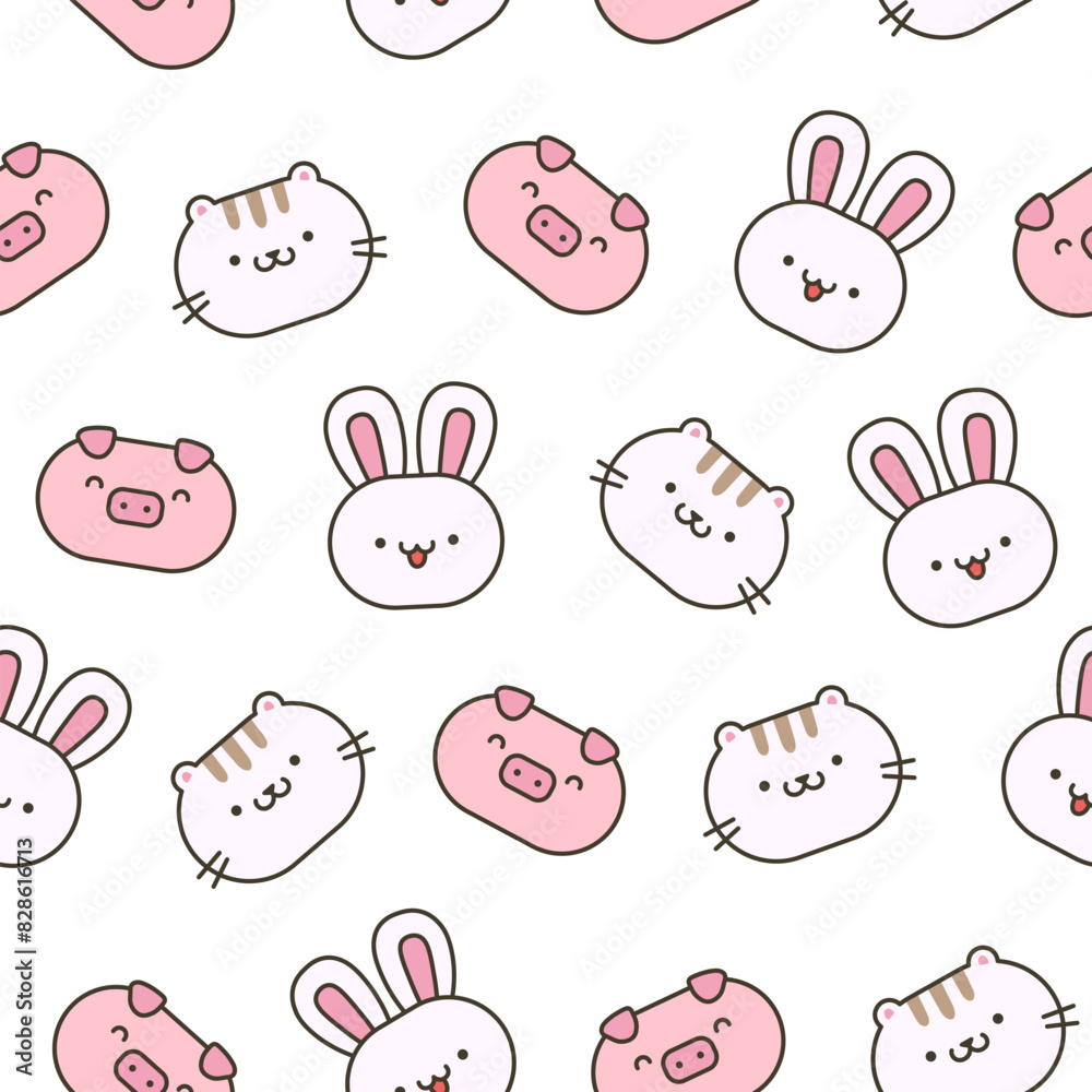 Cartoon farm elements and characters. Seamless pattern. Hand drawn style. Vector drawing. Design ornaments. Cartoon farm elements and characters. Seamless pattern. Hand drawn style. Vector drawing. Design ornaments.