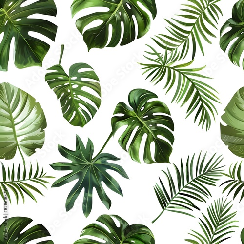 green leaves pattern