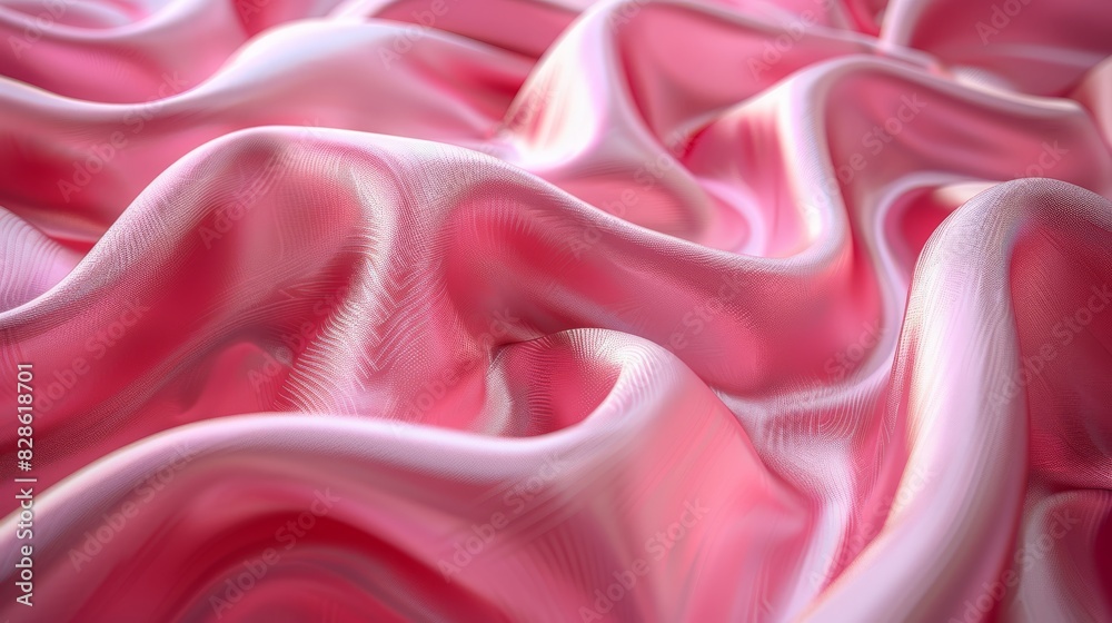 The photo shows opulent pink silk fabric, with soft folds and shiny texture, suitable for elegant backgrounds. High quality photo The photo shows opulent pink silk fabric, with soft folds and shiny texture, suitable for elegant backgrounds. High quality photo