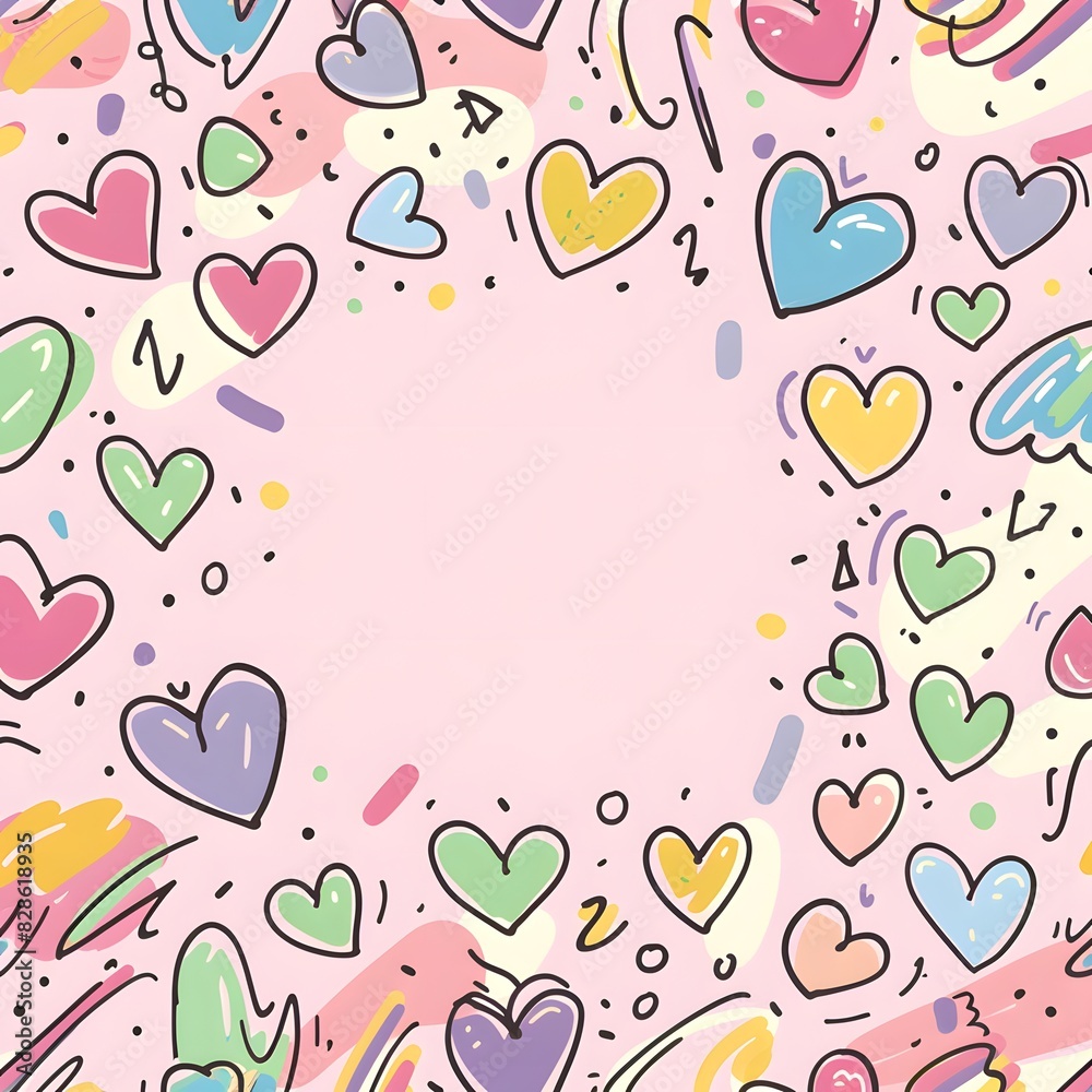 Fototapeta premium background with hearts