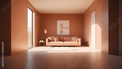 Photo interior modern design room 3D illustration © Eyeam