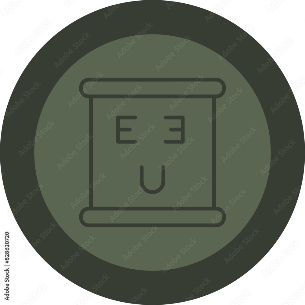 Optometry Line Green Circle Icon Optometry Line Green Circle Icon
