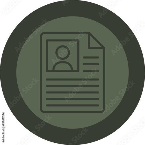 Newspaper Line Green Circle Icon