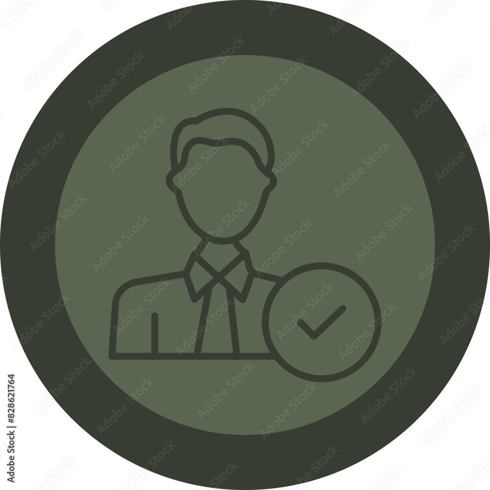 Selection Line Green Circle Icon Selection Line Green Circle Icon