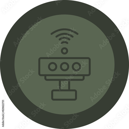 Kinect Line Green Circle Icon