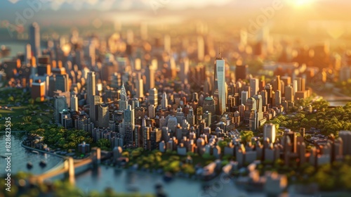 New York City Skyline and Architecture at Dusk