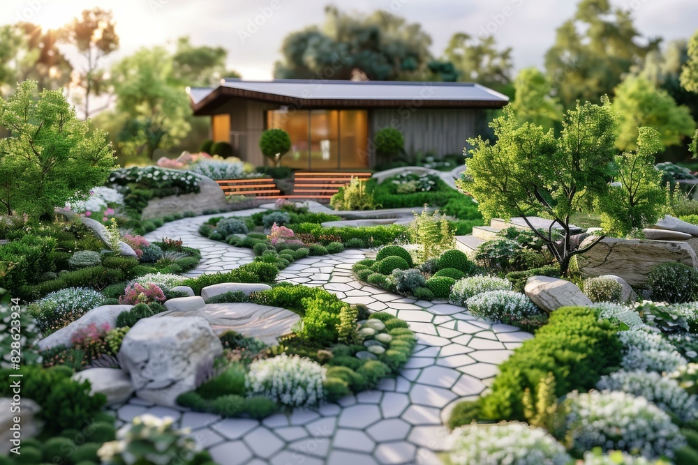 Garden landscape design renderings