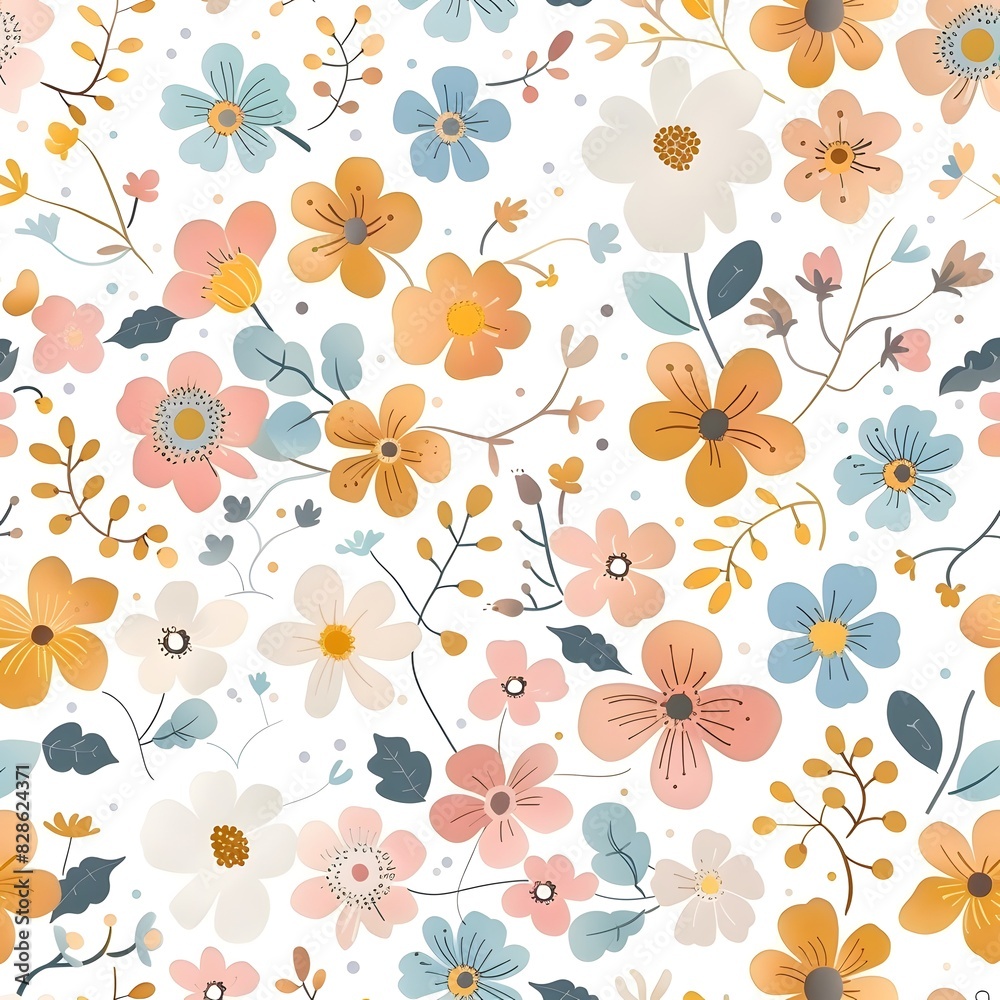Fototapeta premium pattern with flowers