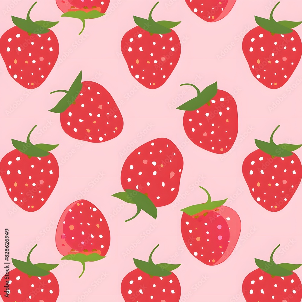 Red and Pink strawberry pattern Red and Pink strawberry pattern