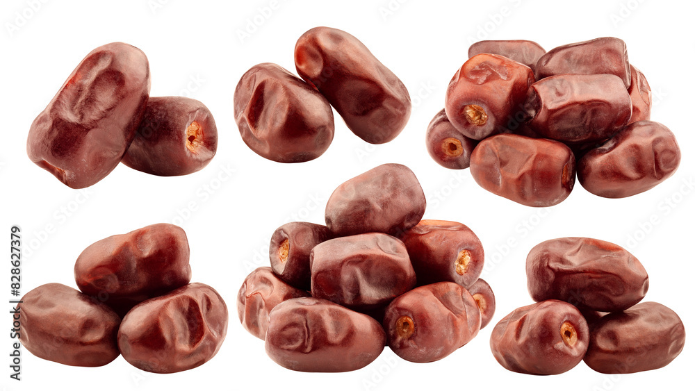 Dates isolated on white background, full depth of field Dates isolated on white background, full depth of field