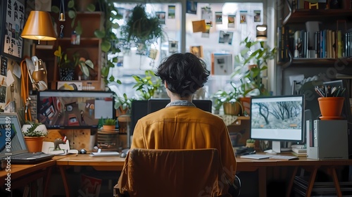 Imagine a worker decorating their workspace with personal items and photos