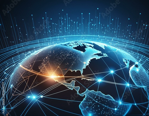 Global digital connectivity and high speed data transfer for international information exchange