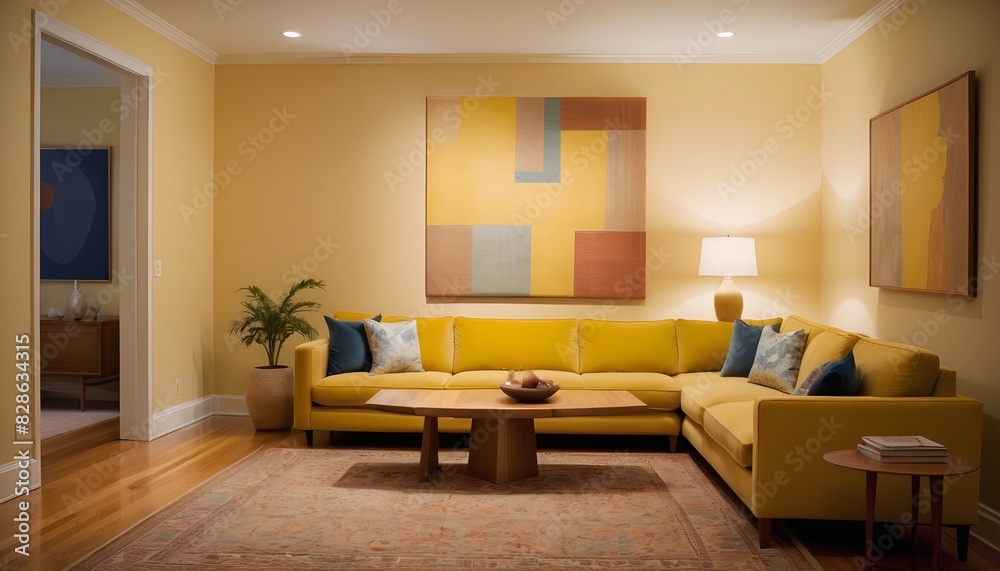 Fototapeta premium Photo interior modern design room 3D illustration