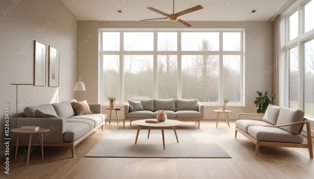 Fototapeta premium Photo interior modern design room 3D illustration