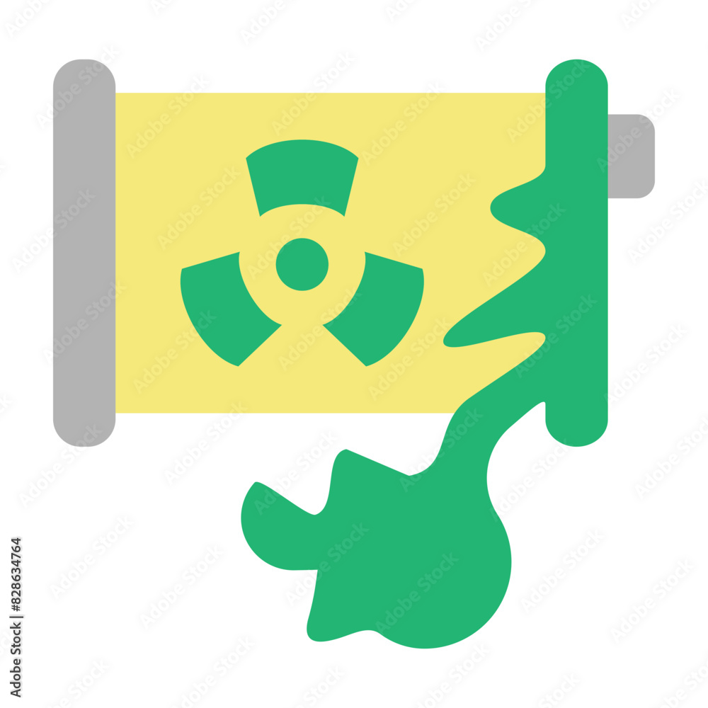 Fototapeta premium Chemical Spill Flat Icon