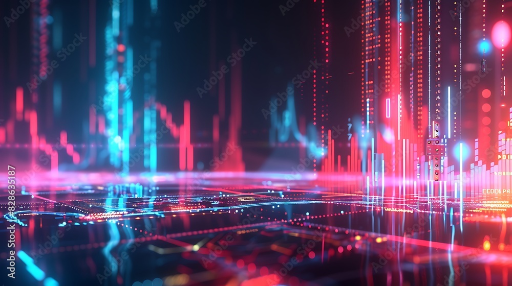 Fototapeta premium coin, banking, investment, business, illustration, currency, cyberspace, finance, futuristic, growth, horizontal, signs, virtual, wealth, color image, mining, technology, bitcoin, blockchain, bright, 