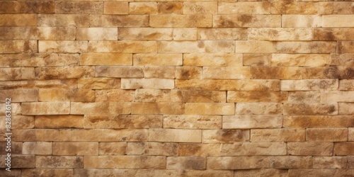 Gold and beige brown brick wall concrete or stone texture