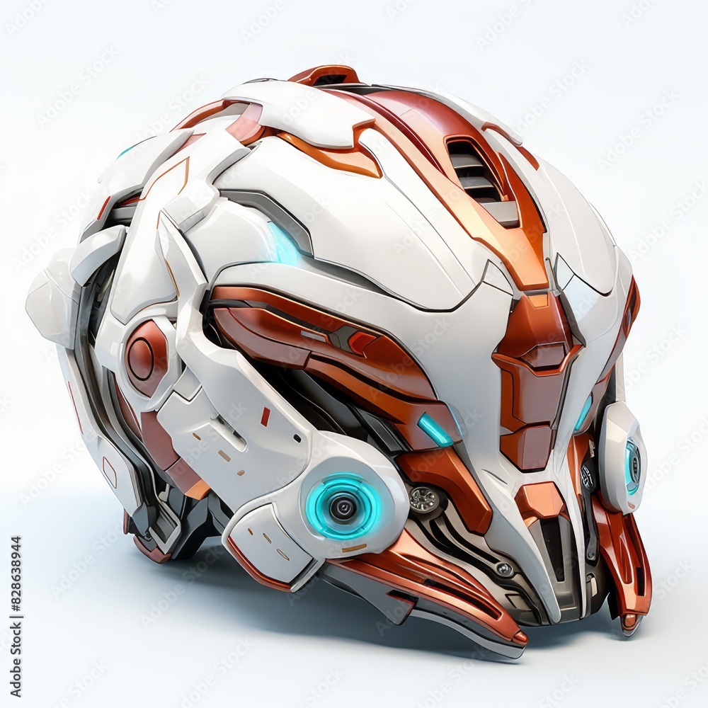 Bicycle helmet on white background. 3d render
Bicycle helmet on white background. 3d render