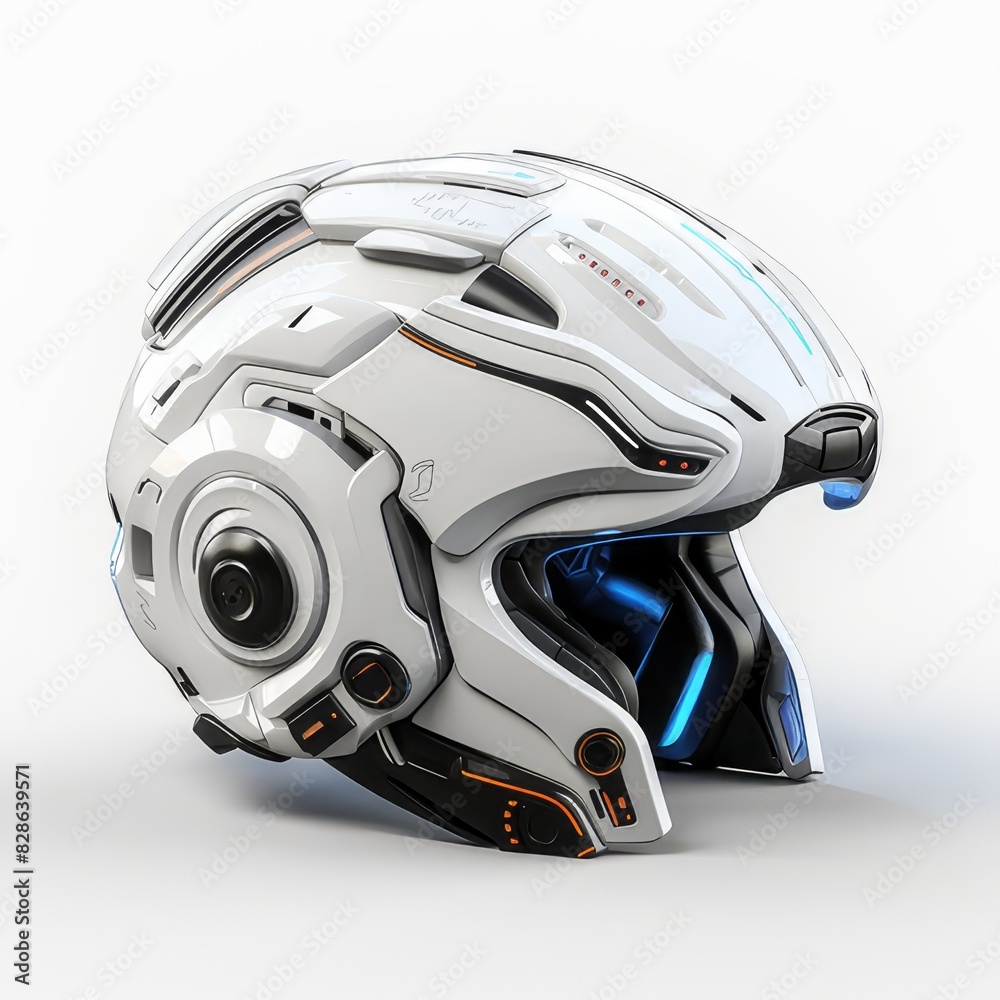 Bicycle helmet on white background. 3d render
Bicycle helmet on white background. 3d render