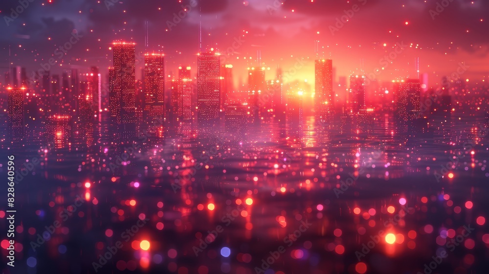 Smart city big data connection technology concept Smart city big data connection technology concept