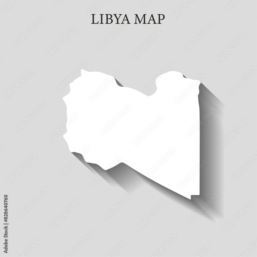 Simple and Minimalist region map of Libya Simple and Minimalist region map of Libya